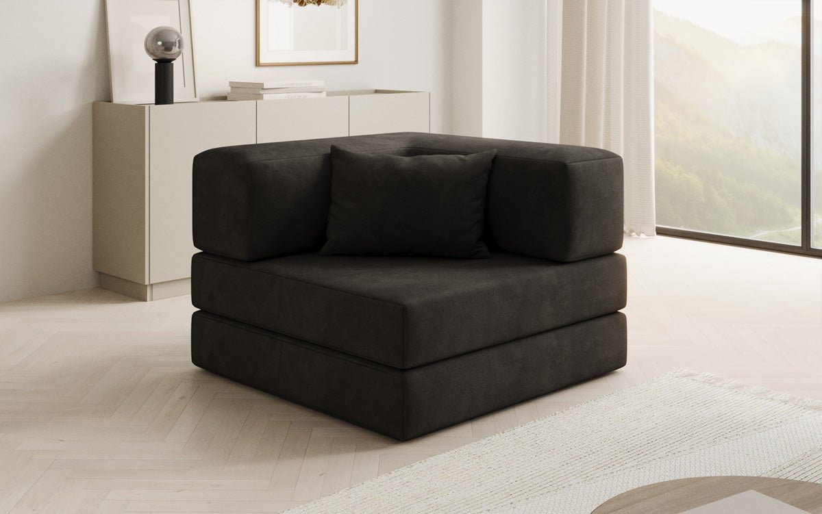 Canapé fauteuil Lazy en Velours