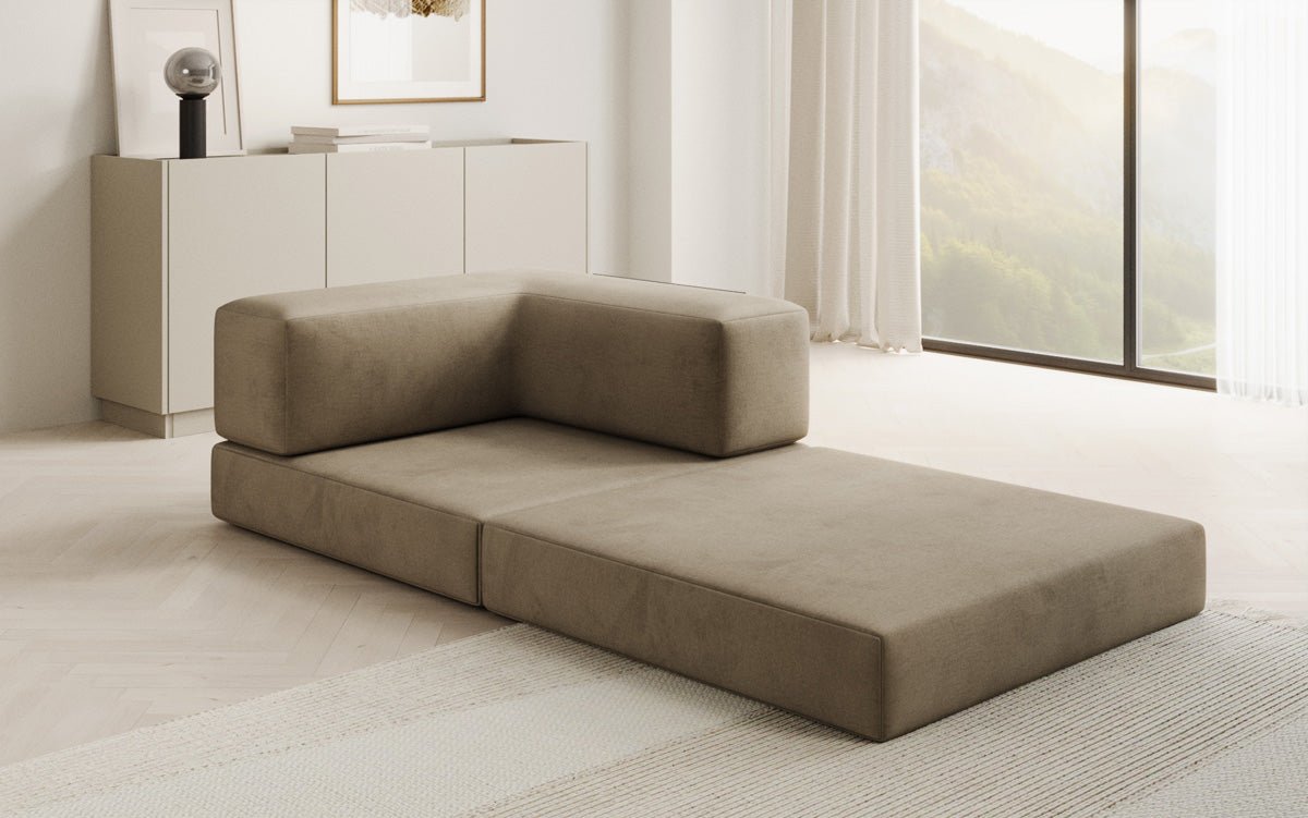 Canapé fauteuil Lazy en Velours