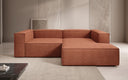 Canapé d’angle design Lesley Mini en tissu texturé