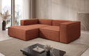 Canapé d’angle design Lesley Mini en tissu texturé