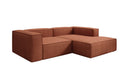 Canapé d’angle design Lesley Mini en tissu texturé