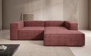 Canapé d’angle design Lesley Mini en tissu texturé