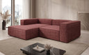 Canapé d’angle design Lesley Mini en tissu texturé