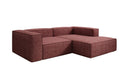 Canapé d’angle design Lesley Mini en tissu texturé
