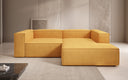 Canapé d’angle design Lesley Mini en tissu texturé
