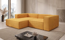 Canapé d’angle design Lesley Mini en tissu texturé