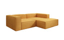 Canapé d’angle design Lesley Mini en tissu texturé