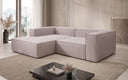 Canapé d’angle design Lesley Mini en tissu texturé