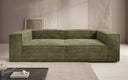 Designer Sofa Lesley 3-zits in Ribstof