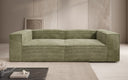 Designer Sofa Lesley 3-zits in Ribstof