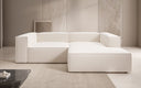 Canapé d’angle design Lesley Mini en tissu texturé