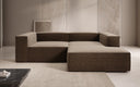 Canapé d’angle design Lesley Mini en tissu texturé
