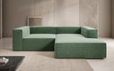 Canapé d’angle design Lesley Mini en tissu texturé