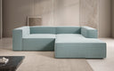 Canapé d’angle design Lesley Mini en tissu texturé