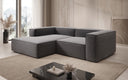 Canapé d’angle design Lesley Mini en tissu texturé