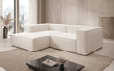 Canapé d’angle design Lesley Mini en tissu texturé