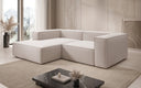 Canapé d’angle design Lesley Mini en tissu texturé