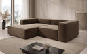 Canapé d’angle design Lesley Mini en tissu texturé
