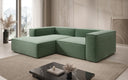Canapé d’angle design Lesley Mini en tissu texturé