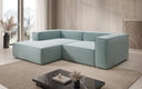 Canapé d’angle design Lesley Mini en tissu texturé