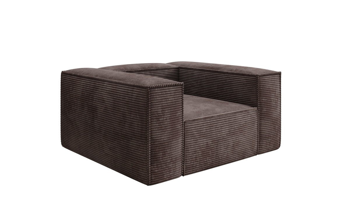 Designer Sofa-Sessel Lesley in Ribstof