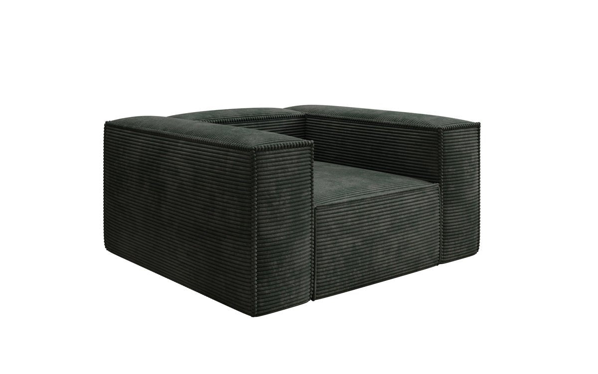 Designer Sofa-Sessel Lesley in Ribstof