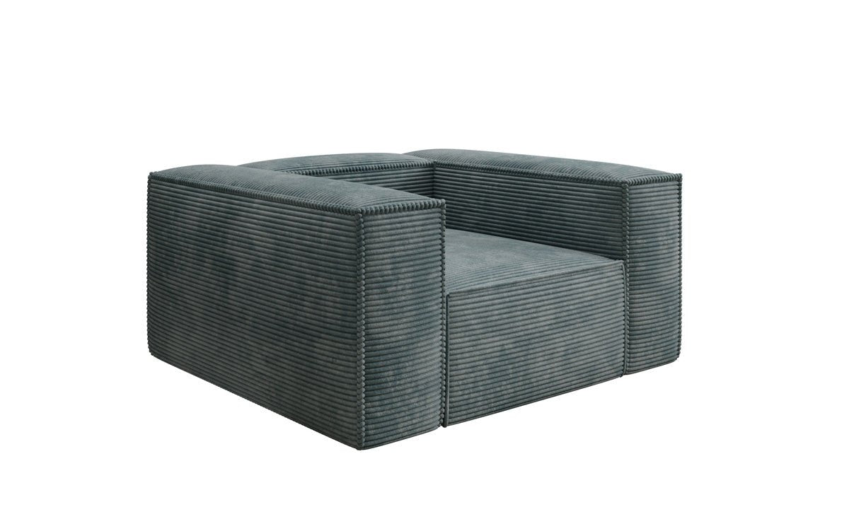 Designer Sofa-Sessel Lesley in Ribstof