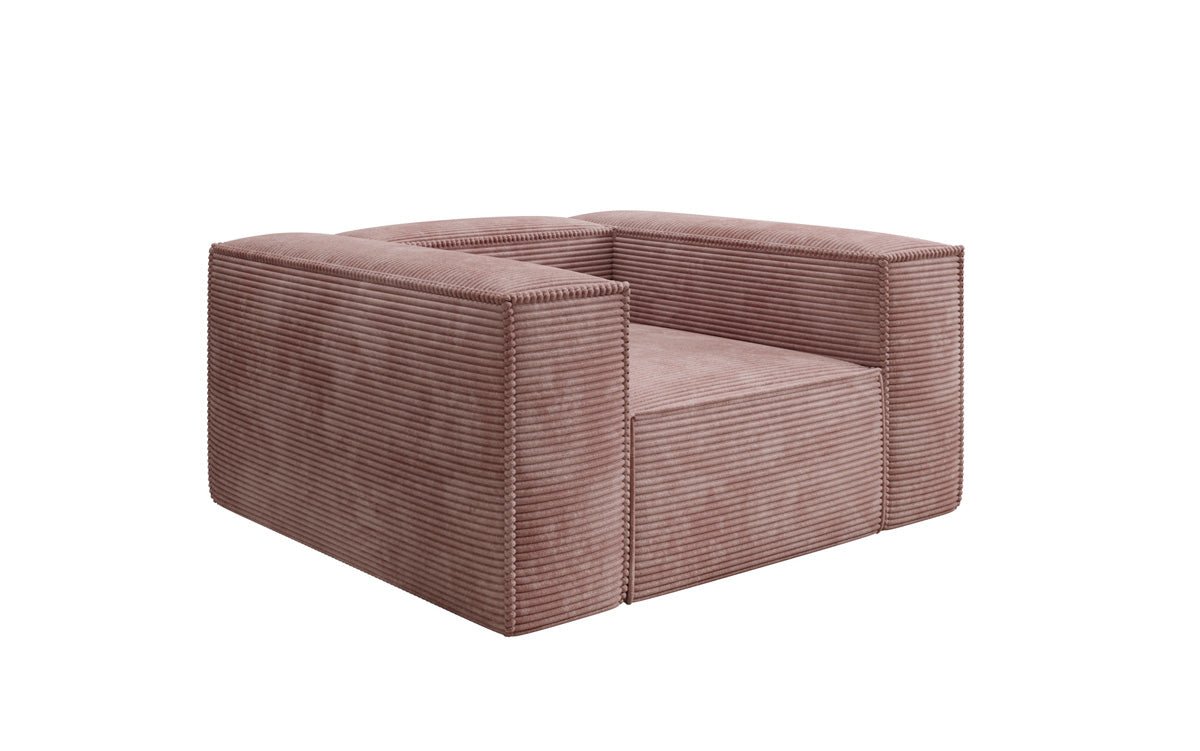 Designer Sofa-Sessel Lesley in Ribstof