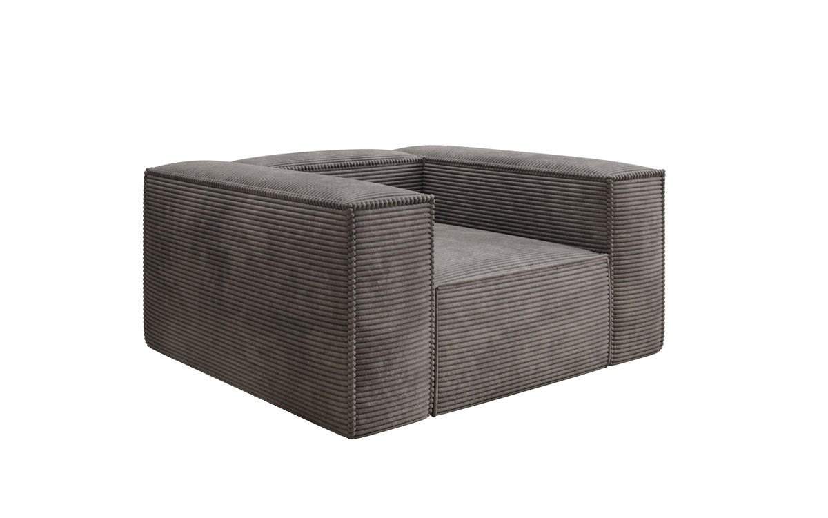 Designer Sofa-Sessel Lesley in Ribstof