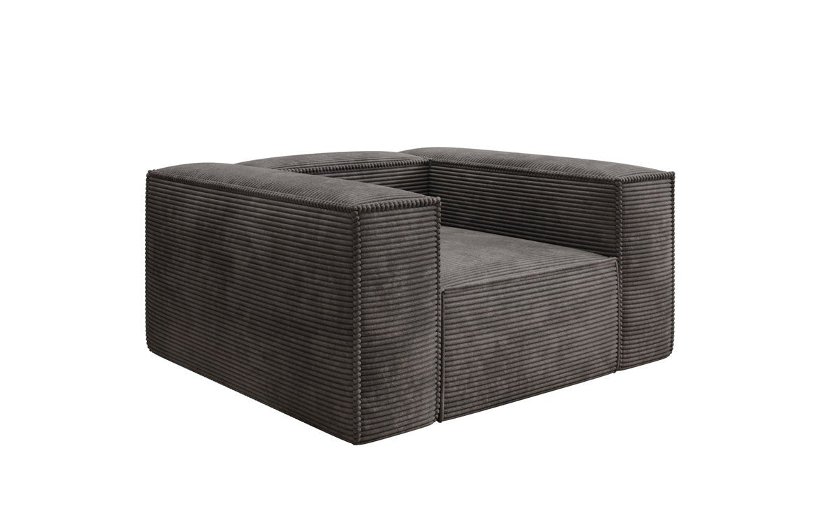 Designer Sofa-Sessel Lesley in Ribstof