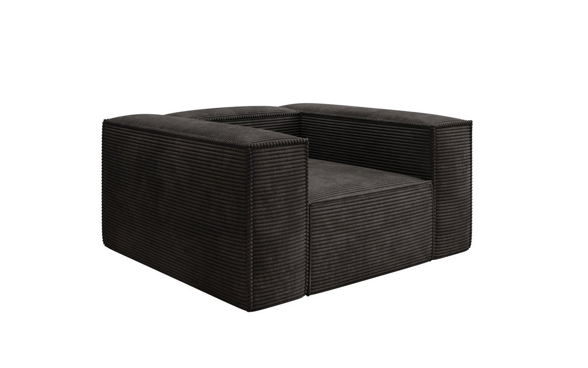 Designer Sofa-Sessel Lesley in Ribstof