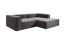 Canapé d’angle design Lesley Mini en tissu texturé