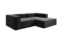 Canapé d’angle design Lesley Mini en tissu texturé
