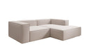 Canapé d’angle design Lesley Mini en tissu texturé