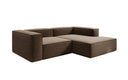 Canapé d’angle design Lesley Mini en tissu texturé