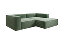 Canapé d’angle design Lesley Mini en tissu texturé