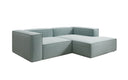 Canapé d’angle design Lesley Mini en tissu texturé