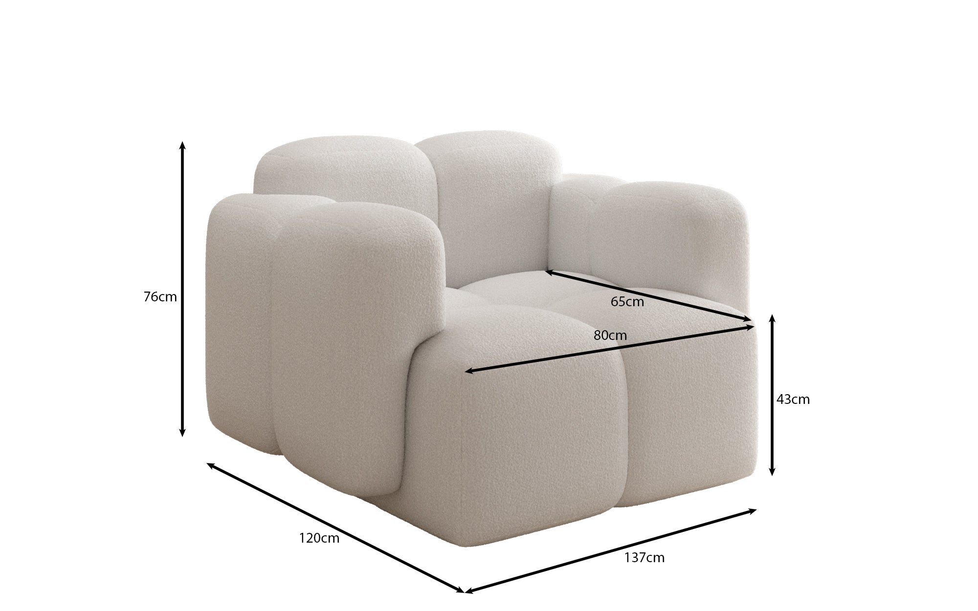 Designer Sofa-Sessel Celly in Stof