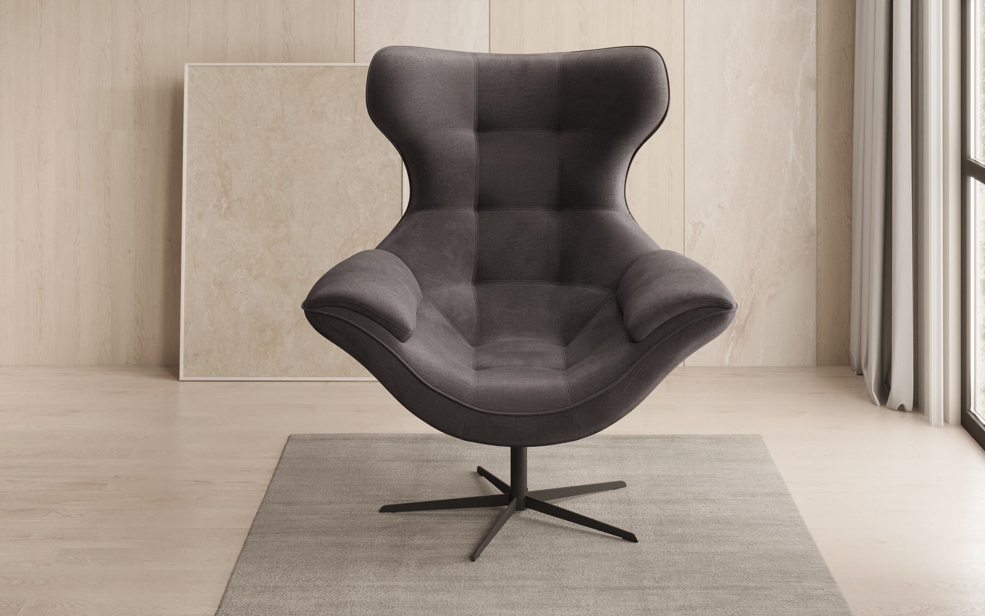 Designer Sofa-Sessel Aurelio in Fluweel