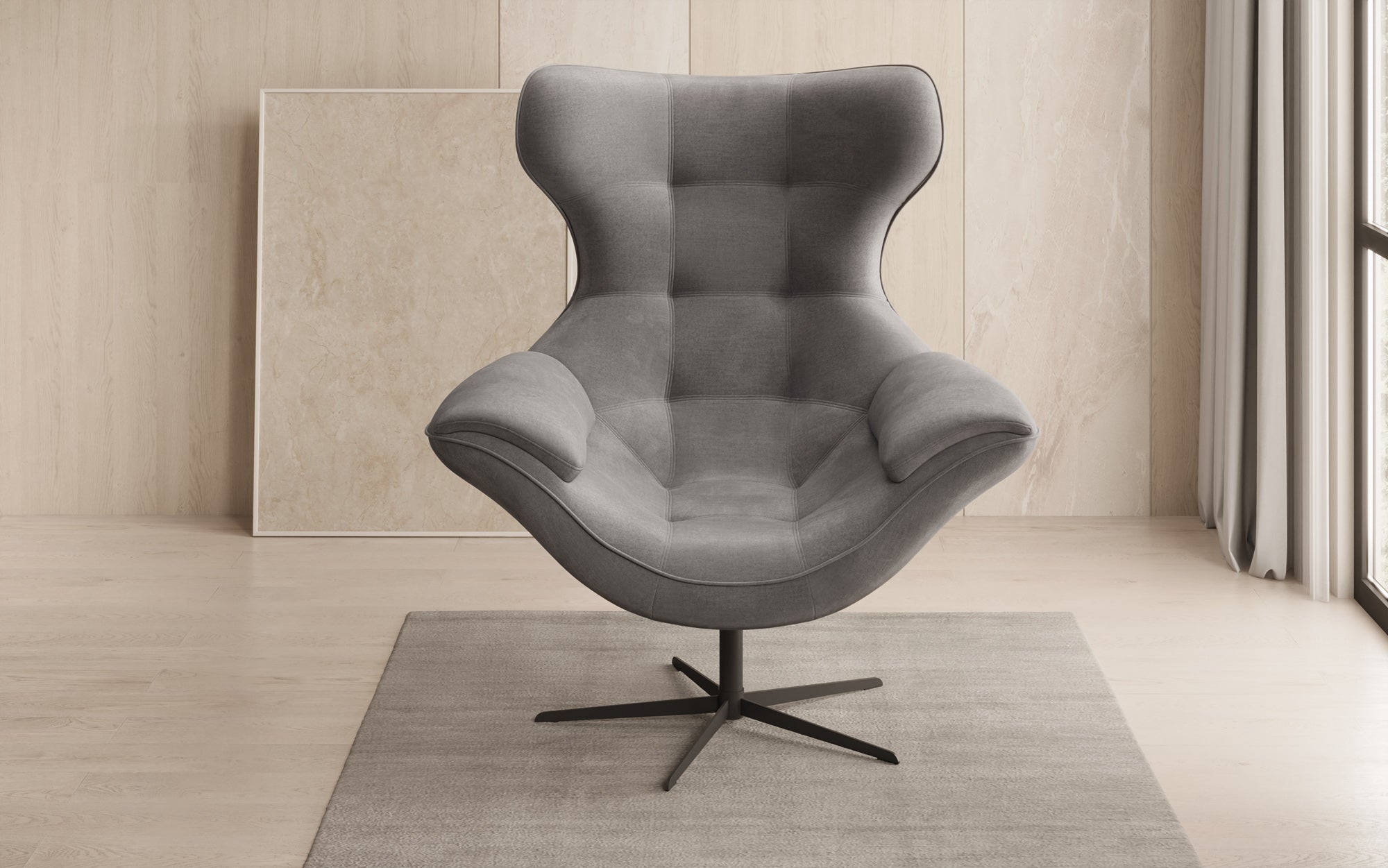 Designer Sofa-Sessel Aurelio in Fluweel
