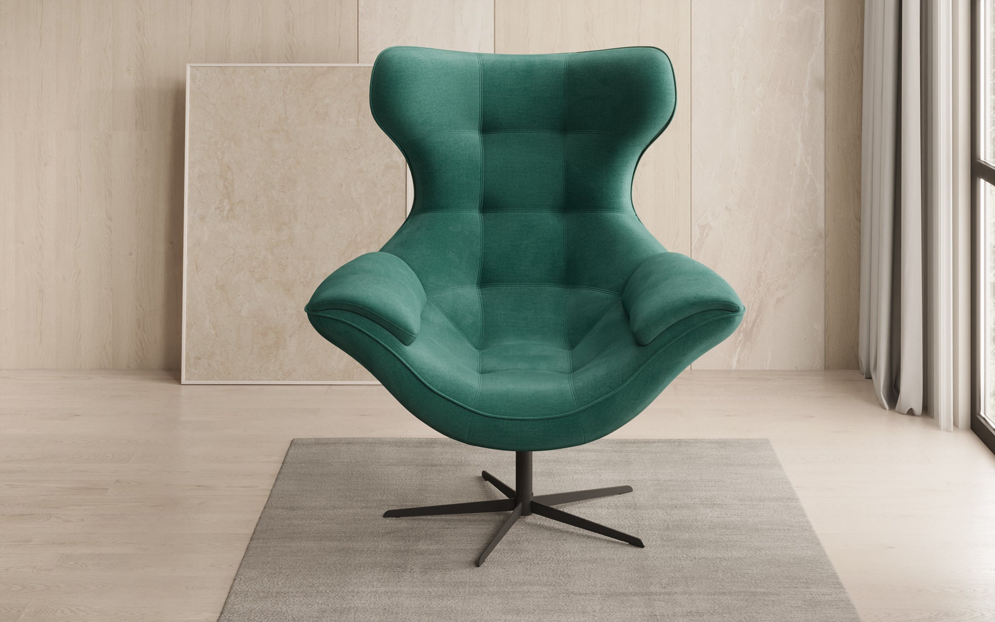 Designer Sofa-Sessel Aurelio in Fluweel