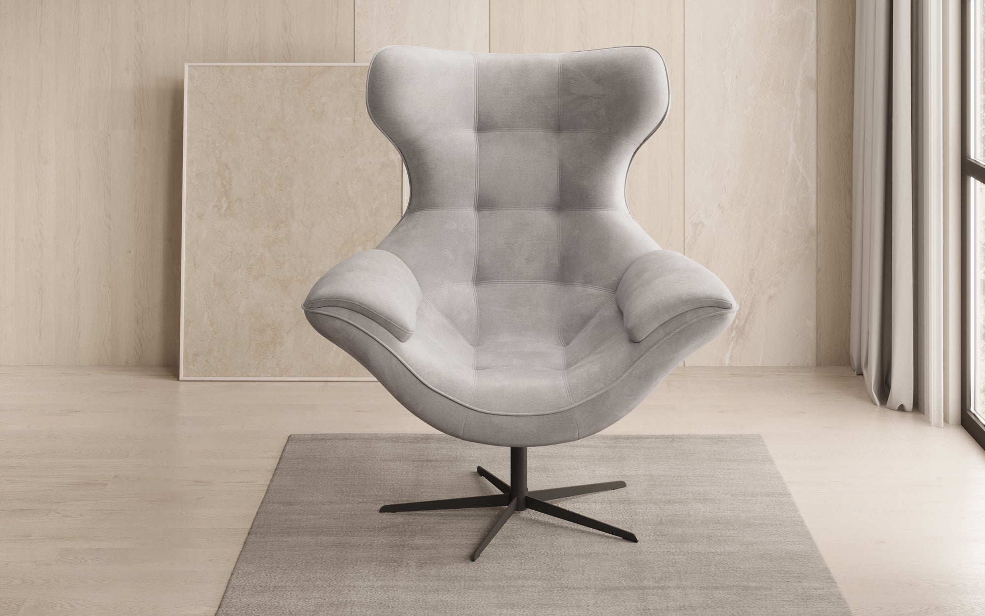 Designer Sofa-Sessel Aurelio in Fluweel