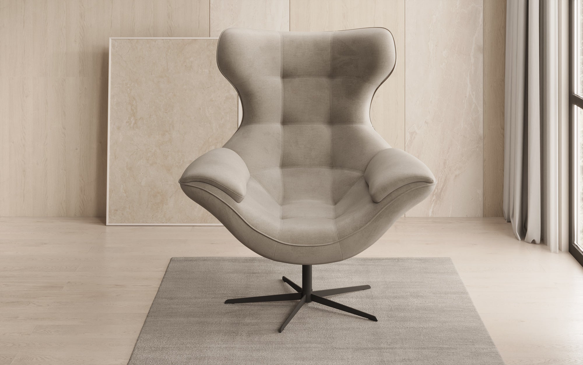 Designer Sofa-Sessel Aurelio in Fluweel