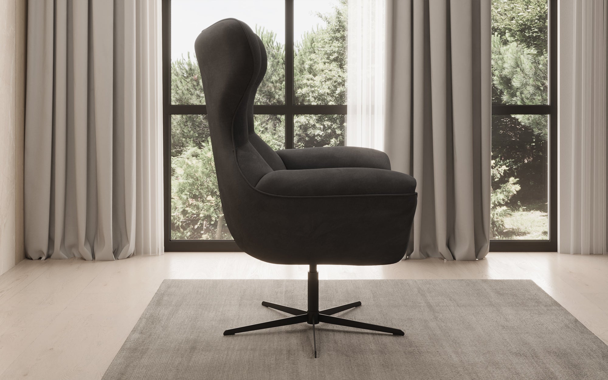 Designer Sofa-Sessel Aurelio in Fluweel