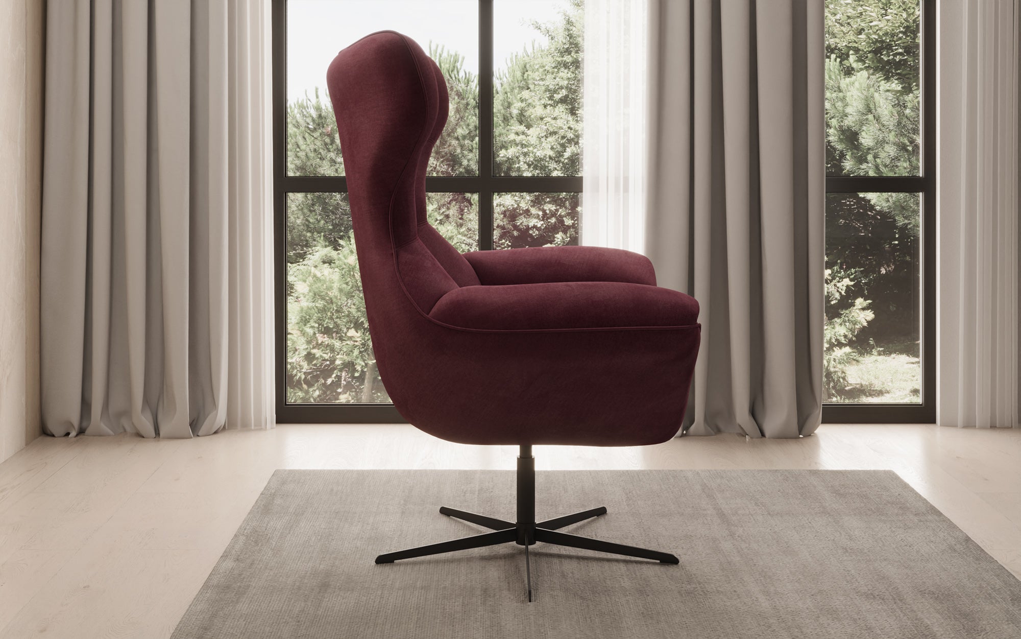 Designer Sofa-Sessel Aurelio in Fluweel