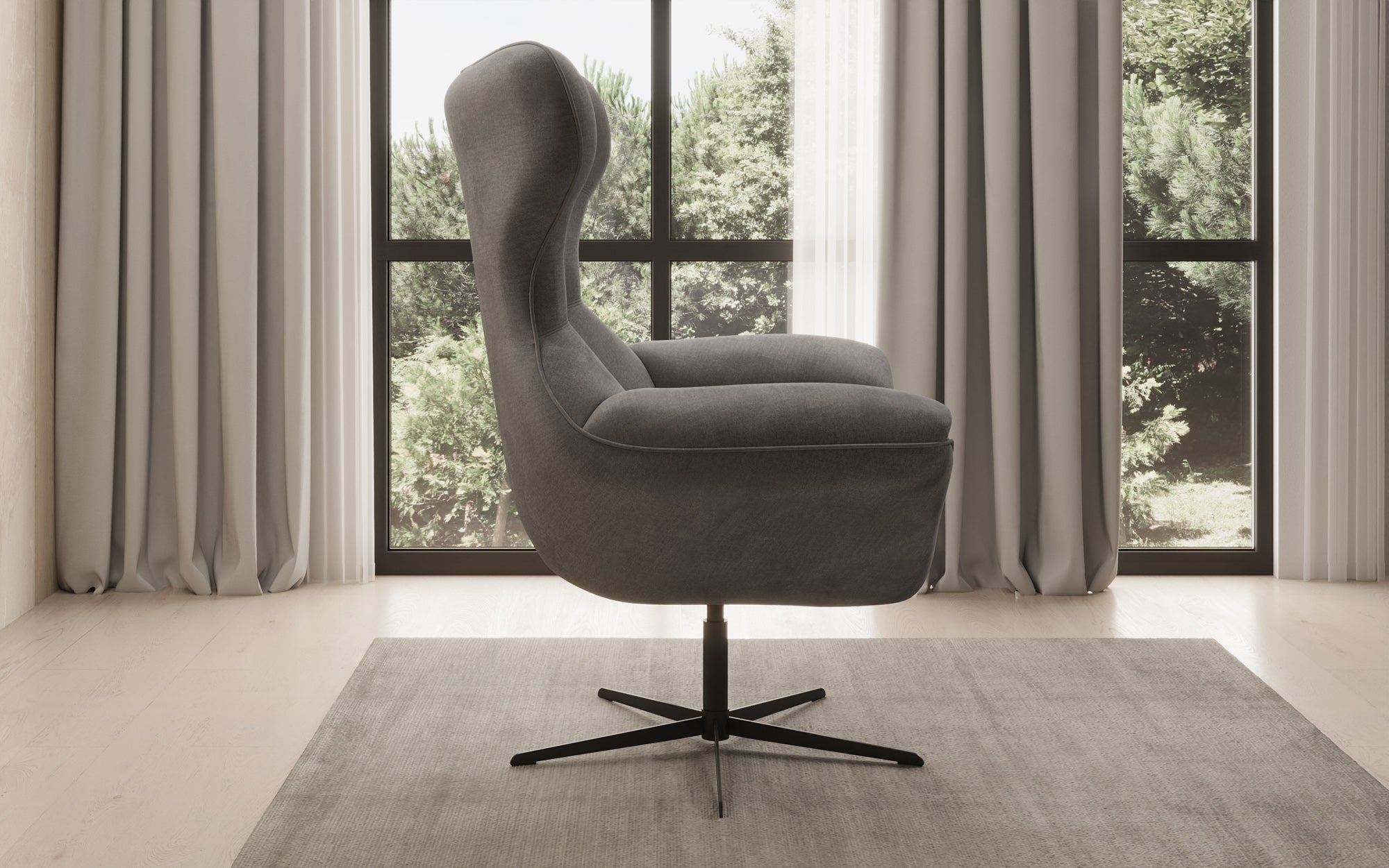Designer Sofa-Sessel Aurelio in Fluweel