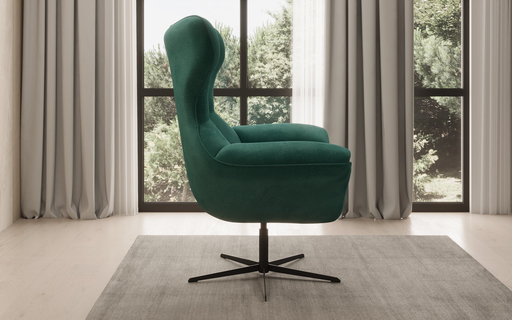 Designer Sofa-Sessel Aurelio in Fluweel