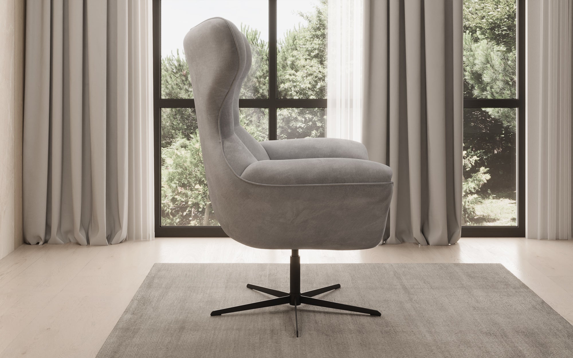 Designer Sofa-Sessel Aurelio in Fluweel