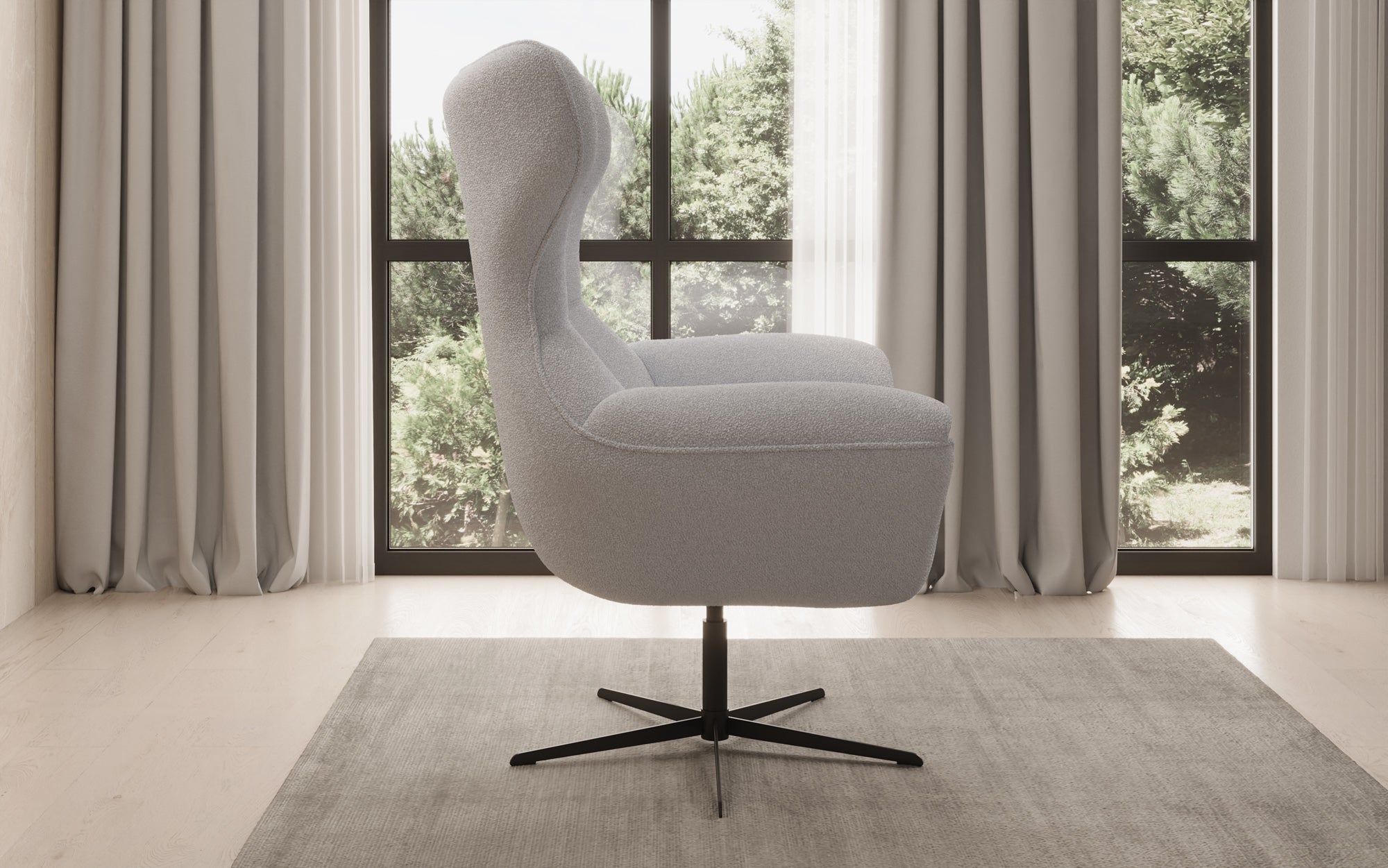 Designer Sofa-fauteuil Aurelio in Bouclé