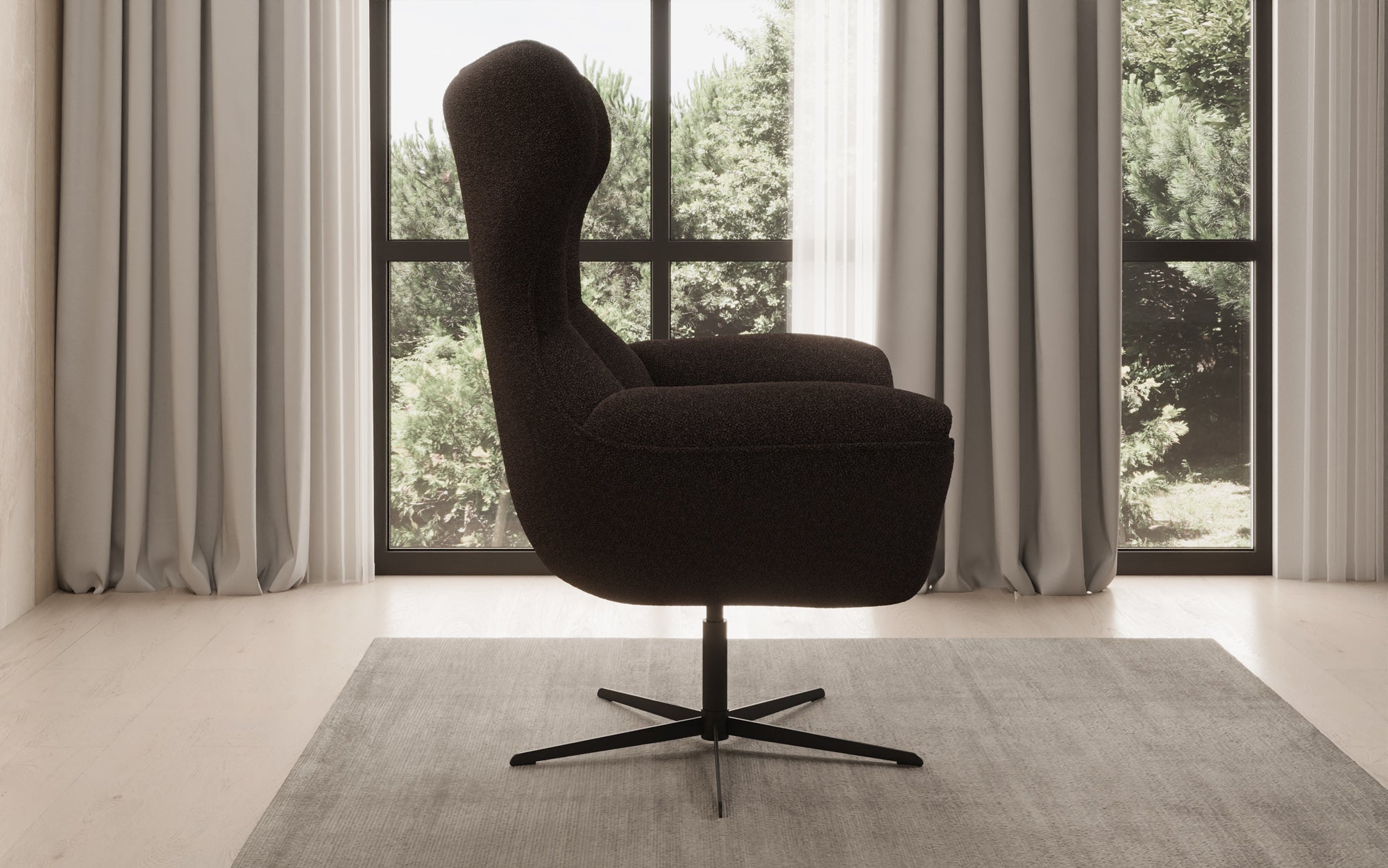 Designer Sofa-fauteuil Aurelio in Bouclé